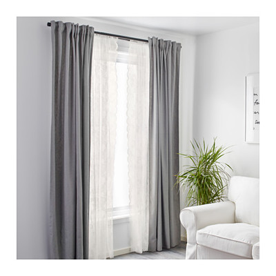 IKEA 大連宜家 艾爾文 窗簾2片 紗簾 窗紗 成品窗簾