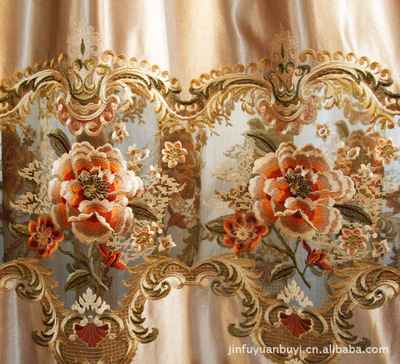 灰卡2好繡花 臥室窗簾圖片,灰卡2好繡花 臥室窗簾圖片大全,大連貿(mào)易大世界金富源布藝店-4-