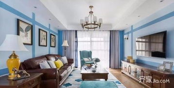 裝修效果圖,億達云集130平美式裝修案例效果圖 齊家裝修網