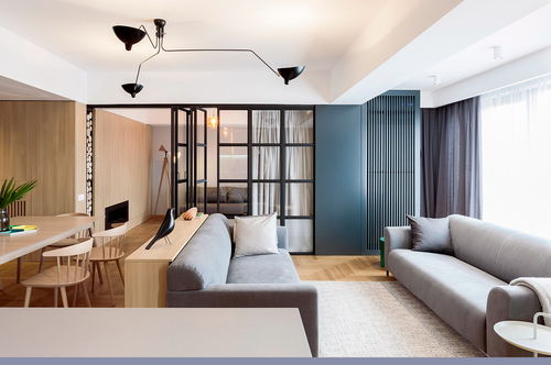 現代風格客廳窗簾搭配效果圖